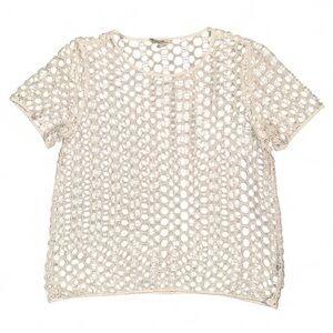 Broadway & Broome White 2012 Top with Circle Details - size Medium